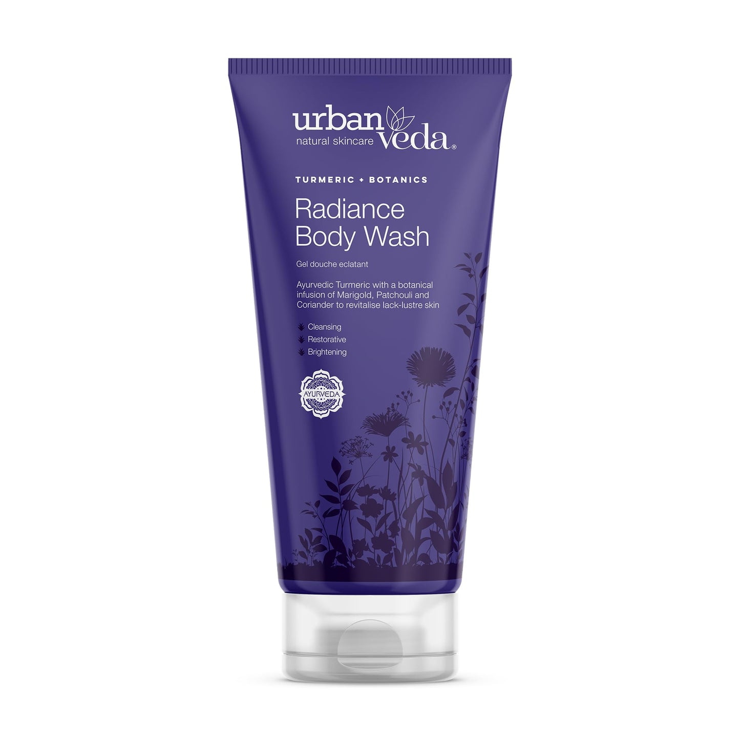 Urban Veda Moisturizing Body Wash for Dry Skin | Exfoliating Body Wash Sensitive Skin Cleanser | Frankincense Oil Shower Gel for Dark Spots | Natural Body Wash Women & Men | 6.77 Fl oz