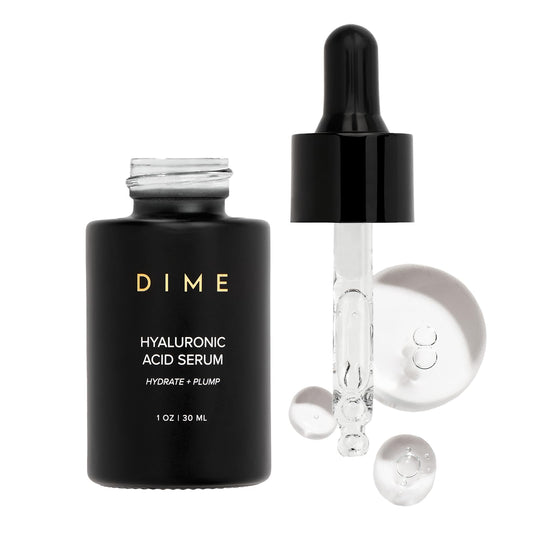 DIME Beauty Hyaluronic Acid Serum - Ultra Hydrating Anti-Aging Face Serum for Dry Skin, Plumping and Smoothing Fine Lines, Lightweight, Vegan, Cruelty-Free Facial Serum, 1 oz / 30 ml