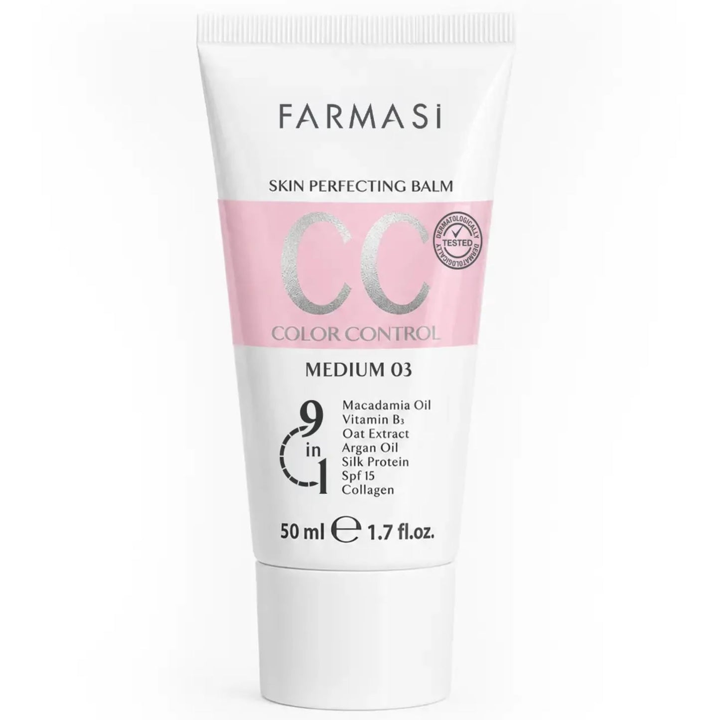 Farmasi CC Cream, Hydrating, Light Coverage, SPF 25, Medium, 1.7 fl oz