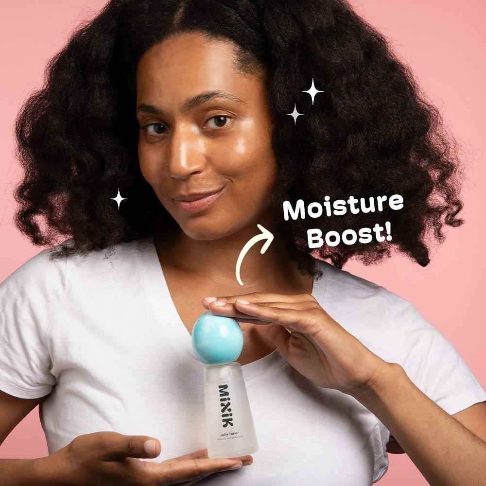 MIXIK Jelly Toner Spray for Face - Skincare Mist, Alcohol-Free Facial Toner for Hydrating, Made of Rose Water, Avocado Oil, Blue Agave Extract (80 ml (2.7 fl oz) Full Size)