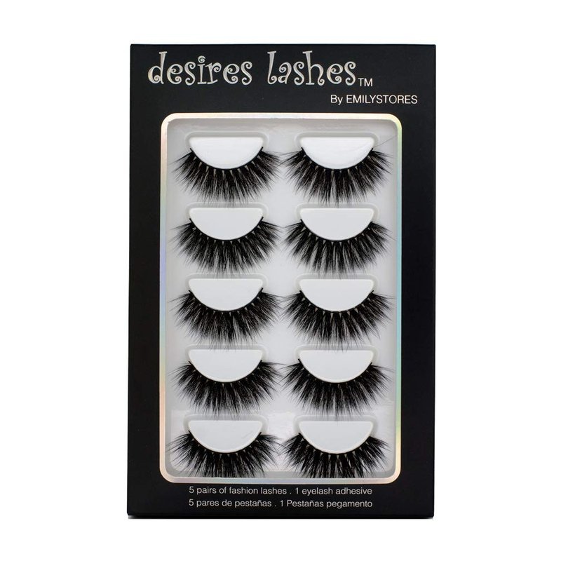 3D Faux-Mink Eyelashes Multipack - Natural Look, Soft Texture | 5 Pairs