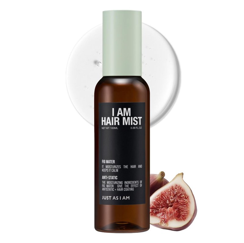 JUST AS I AM Hair Mist (3.38 fl oz) – Fig Water & Panthenol Hydration Mist for Smooth Hair, Flyaway Control, and Daily Refresh