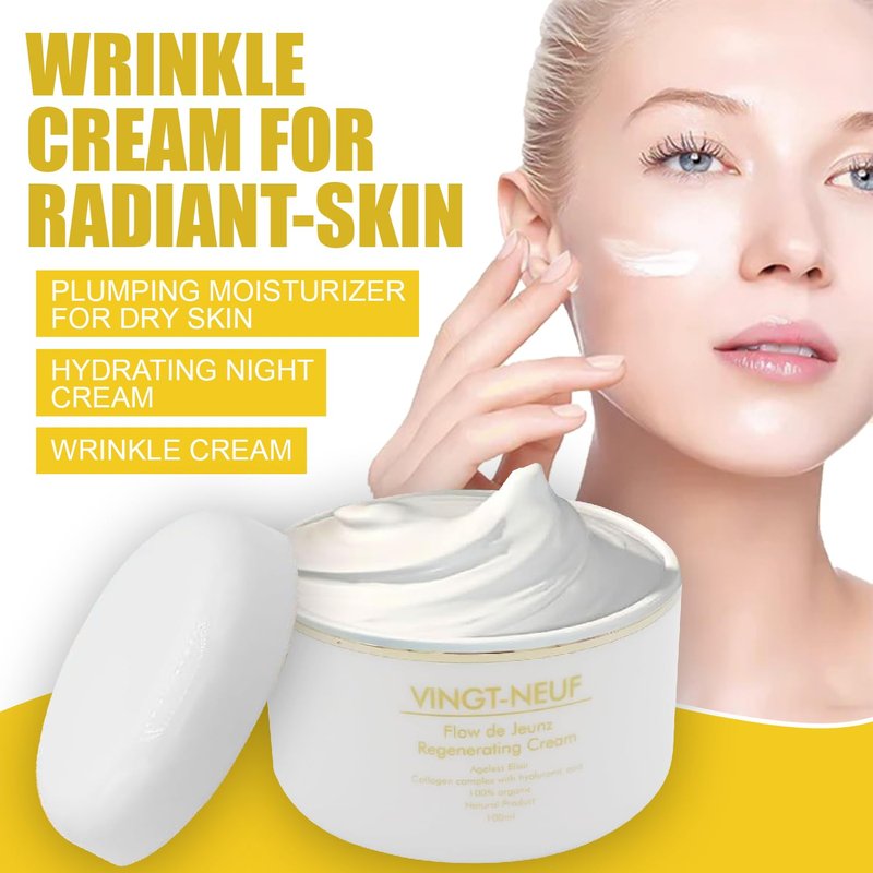 VINGT-NEUF Anti Aging Face Cream | Collagen Face Cream & Hyaluronic Acid Moisturizer, Night Cream for Women Anti Aging | Moisturizer Face Cream for Aging Skin, 100ml