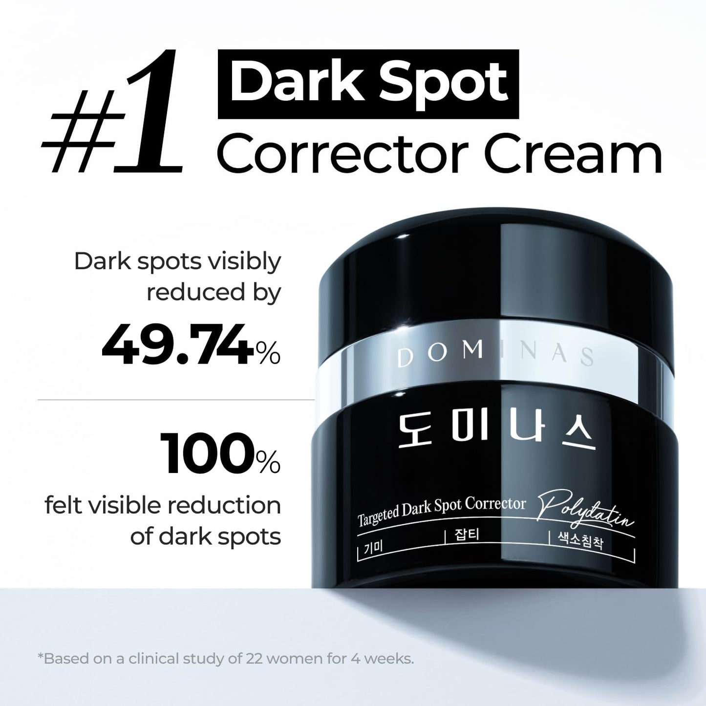 DOMINAS Tranexamic Acid Dark Spot Corrector Cream - Visibly Reduce Age Spots, Sun Spots with TXA, Niacinamide, Bakuchiol, Daily Moisturizer for Uneven Tone & After Spot Care, Korean Skincare, 1.76 oz