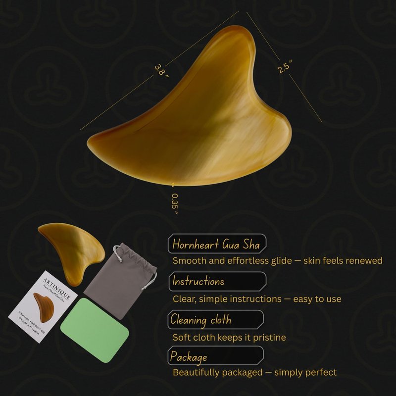 Gua Sha Facial Tool - Effective Face Massager for Puffiness & Anti-Aging | Rejuvenate Skin