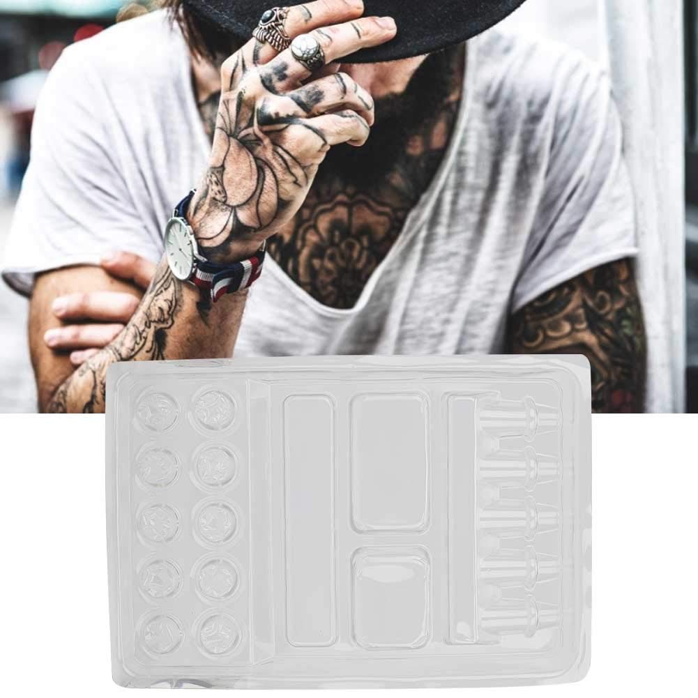 25pcs Cup Holder Disposable Ink Tray Ink Pigment Tray Stand Needle Head Holder Container Cup Holder Stand Kit