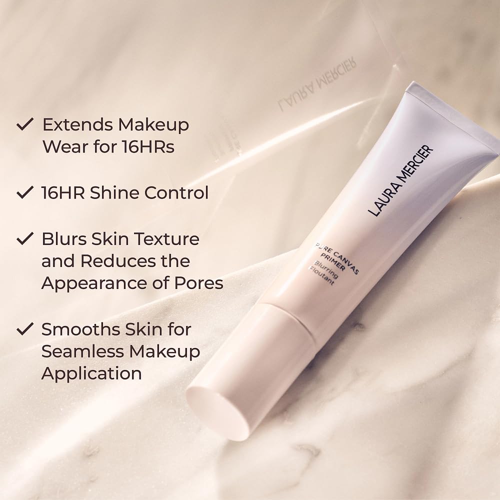 Laura Mercier Pure Canvas Primer, Improves and Extends Wear of Makeup, Hydrating, Blurring and Illuminating Formulas, Natural, Matte, and Radiant Finishes