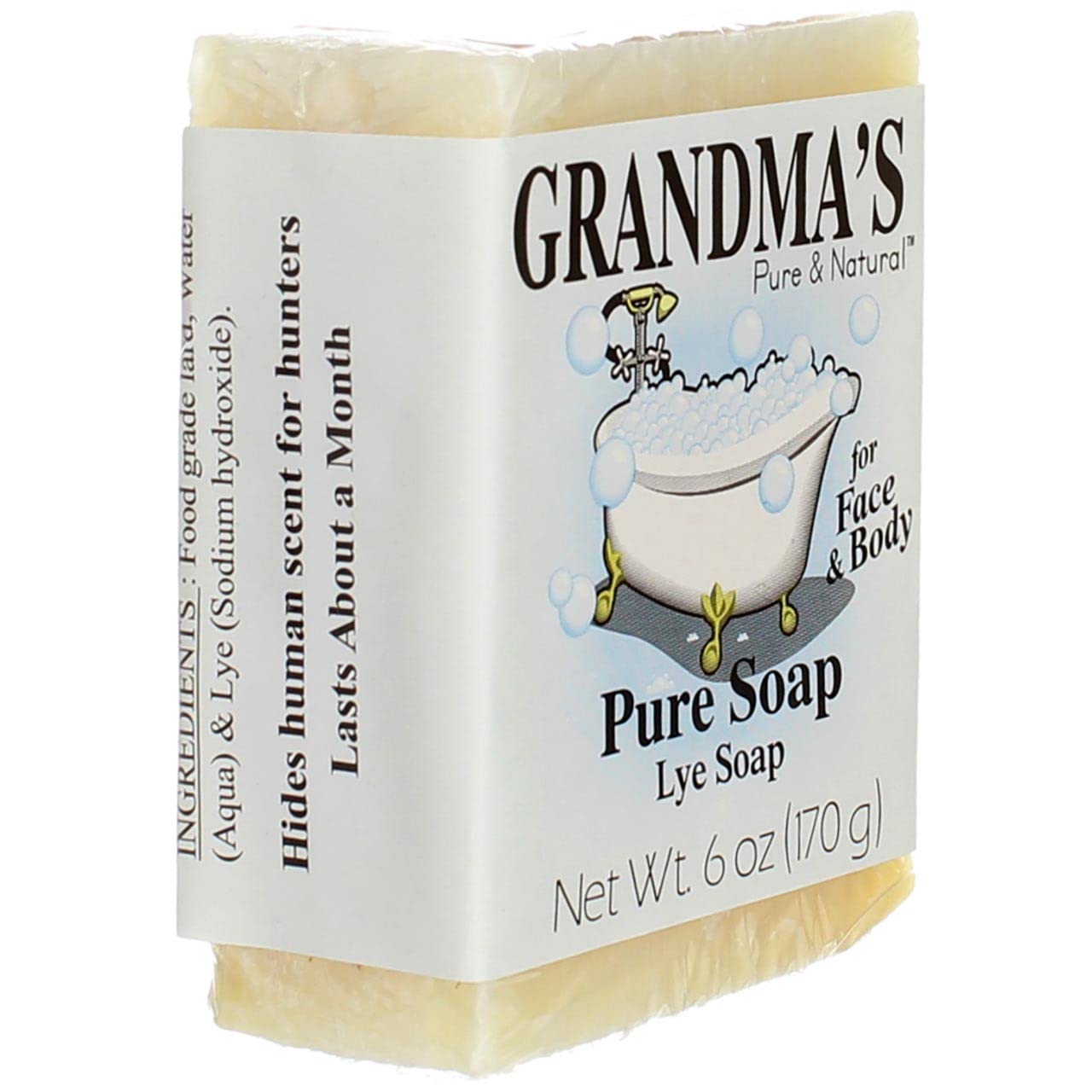 Grandma's Lye Face& Body Soap - 6 oz, Pack of 3