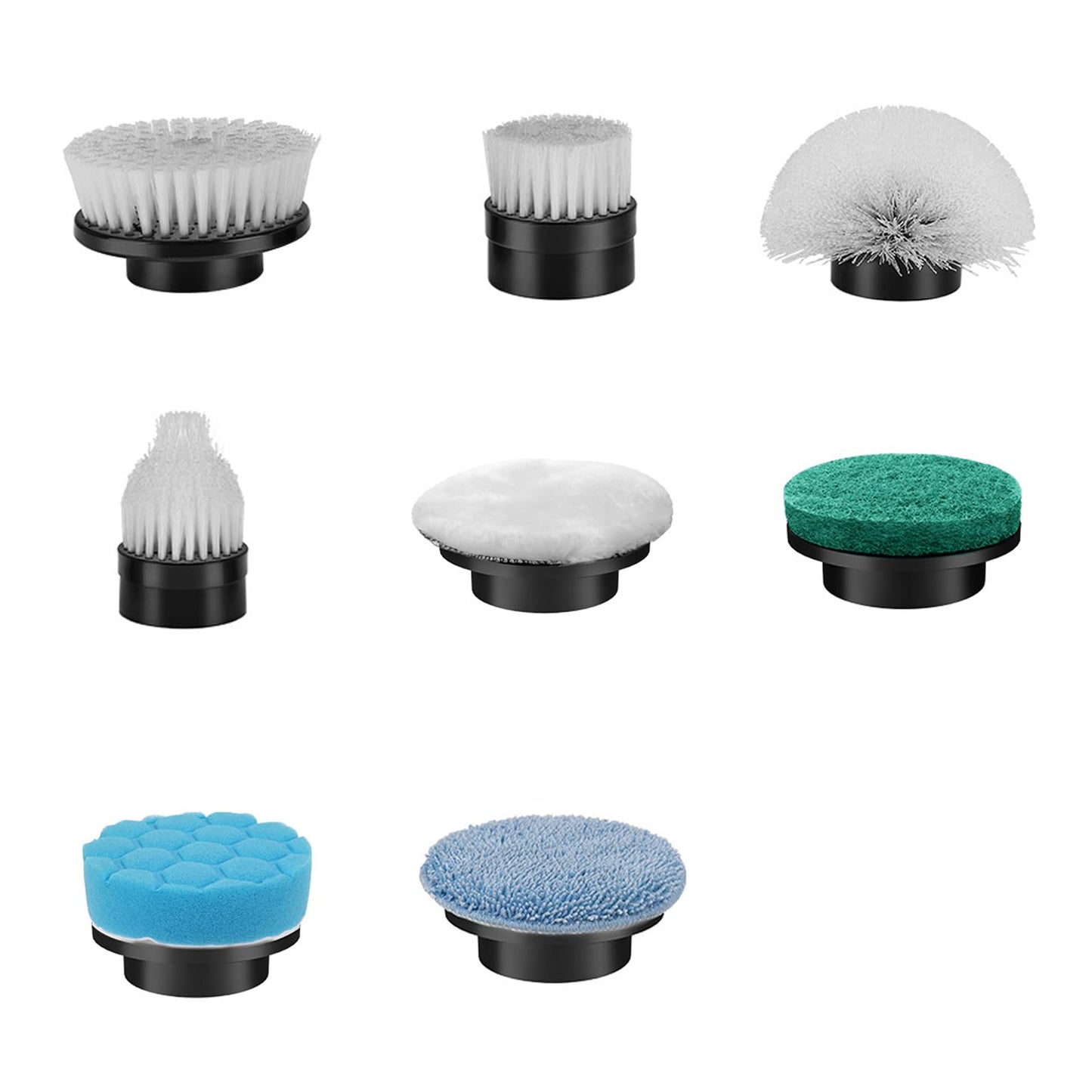 qimedo Scrubber Large Brushes Heads, 8-in-1 Spin Scrubber Replacement Brush Heads for qimedo, Leebein, Keimi, Alloyman, Bomves, YKYI, BEI & Hong