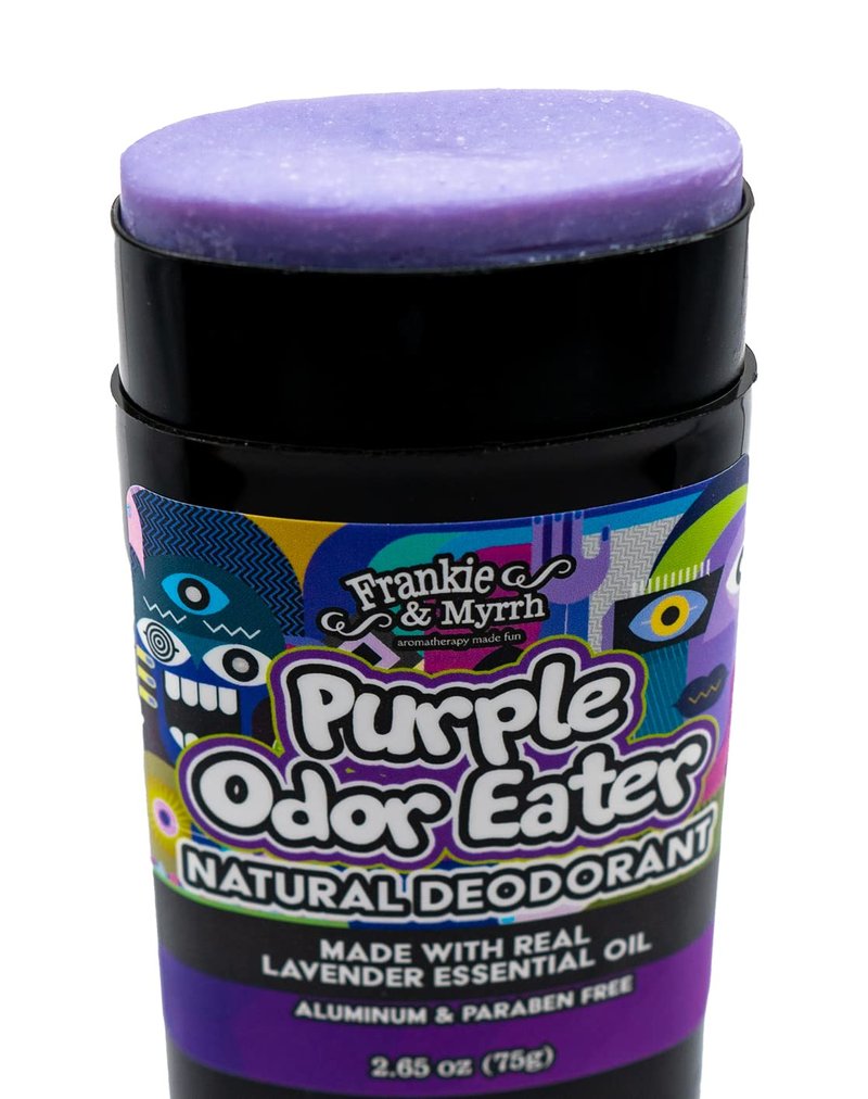 Frankie & Myrrh Purple Odor Eater Deodorant 2-Pack | Lavender Scent | Natural with Essential Oils | Aluminum-Free (256 oz each) | Paraben & Phthalate Free
