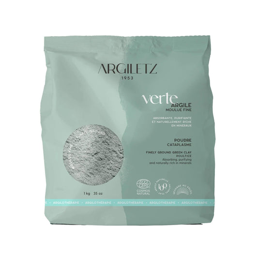 Argiletz Green Clay Surfine 2.2Lb/1Kg. 100% sourced and Produced in France.