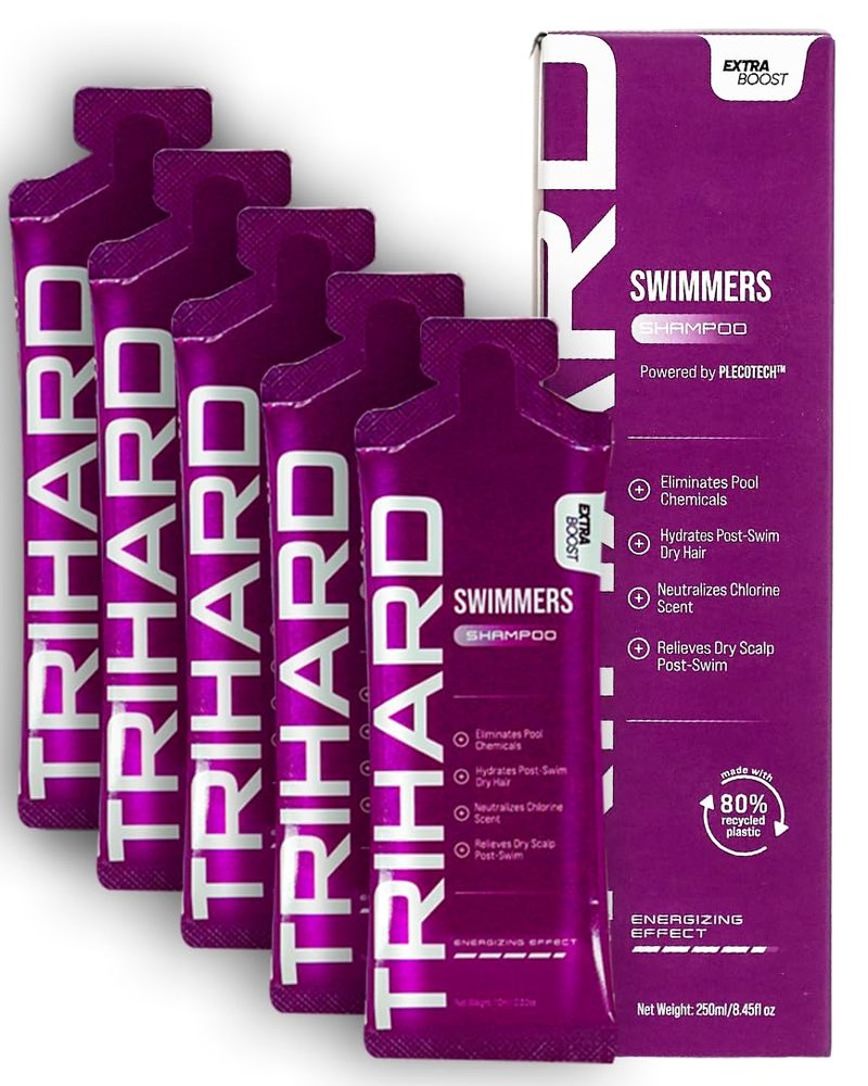 TRIHARD Swimmers Shampoo Extra Boost | Removing Chlorine and Hard Water Negative Effects | Specialized Swim Shampoo (Pool Kit)