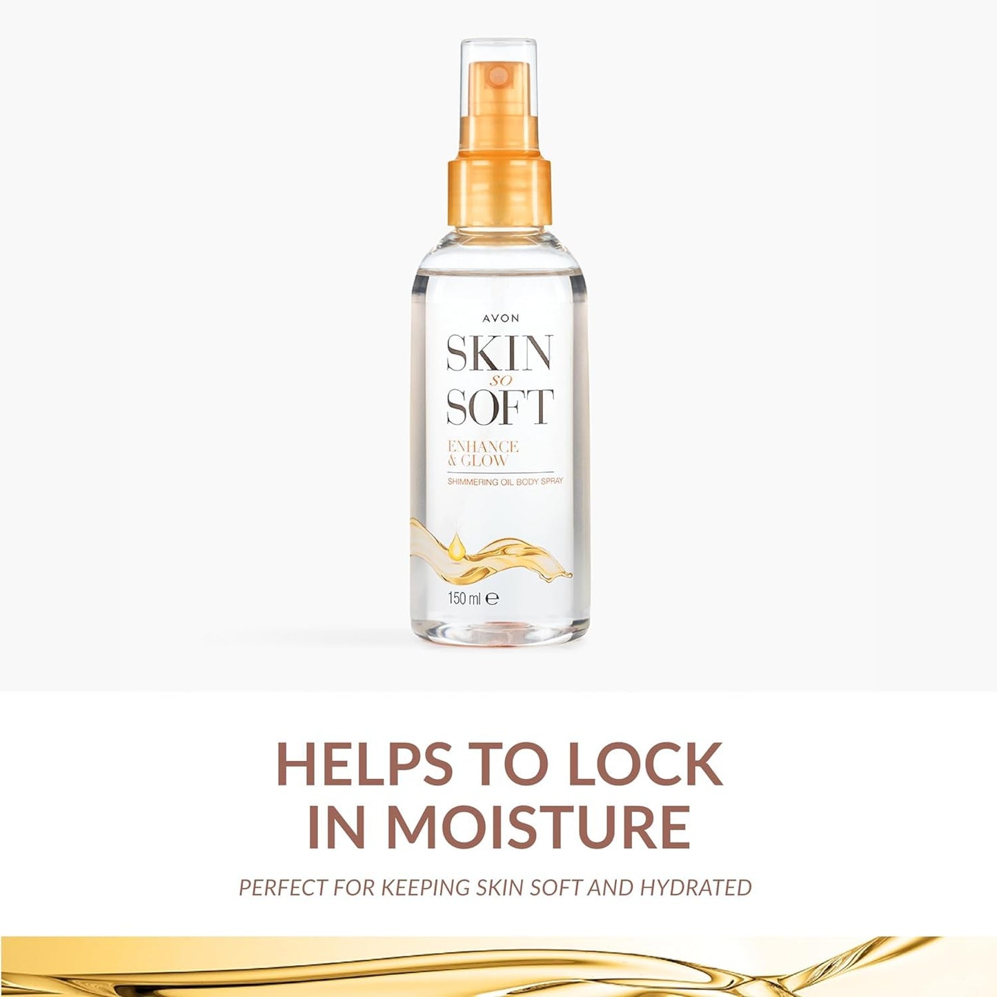 AVON SKIN SO SOFT Enhance & Glow Airbrush Tanning Spray, 150ml, Sun-Kissed Glow, Quick Drying 150 ML (2-PACK)