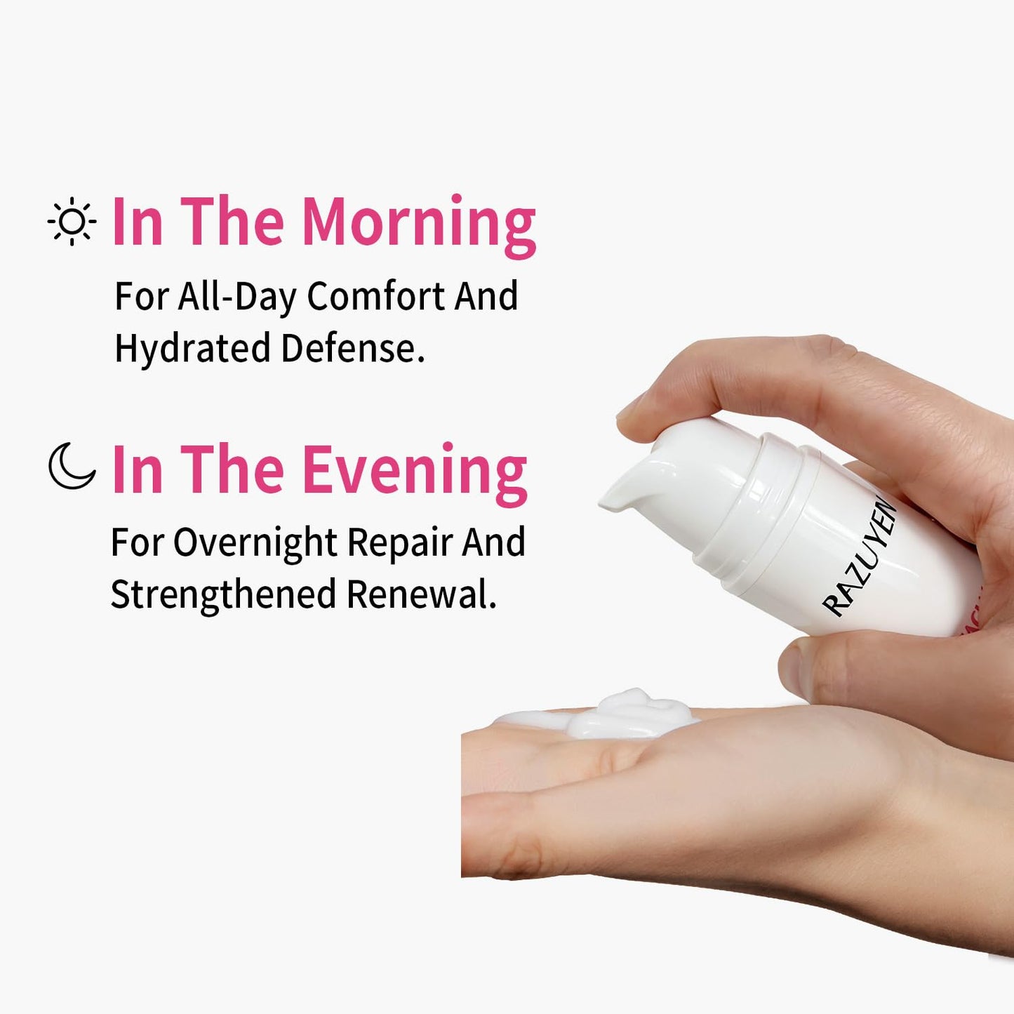 RAZUYEN Panthenol Cream, Soothing Face Repair Cream for Sensitive Skin, Fragrance Free, Non-Comedogenic, Hypoallergenic, Ceramide Moisturizer for Calming and Hydrating Skin, 1.7 Oz