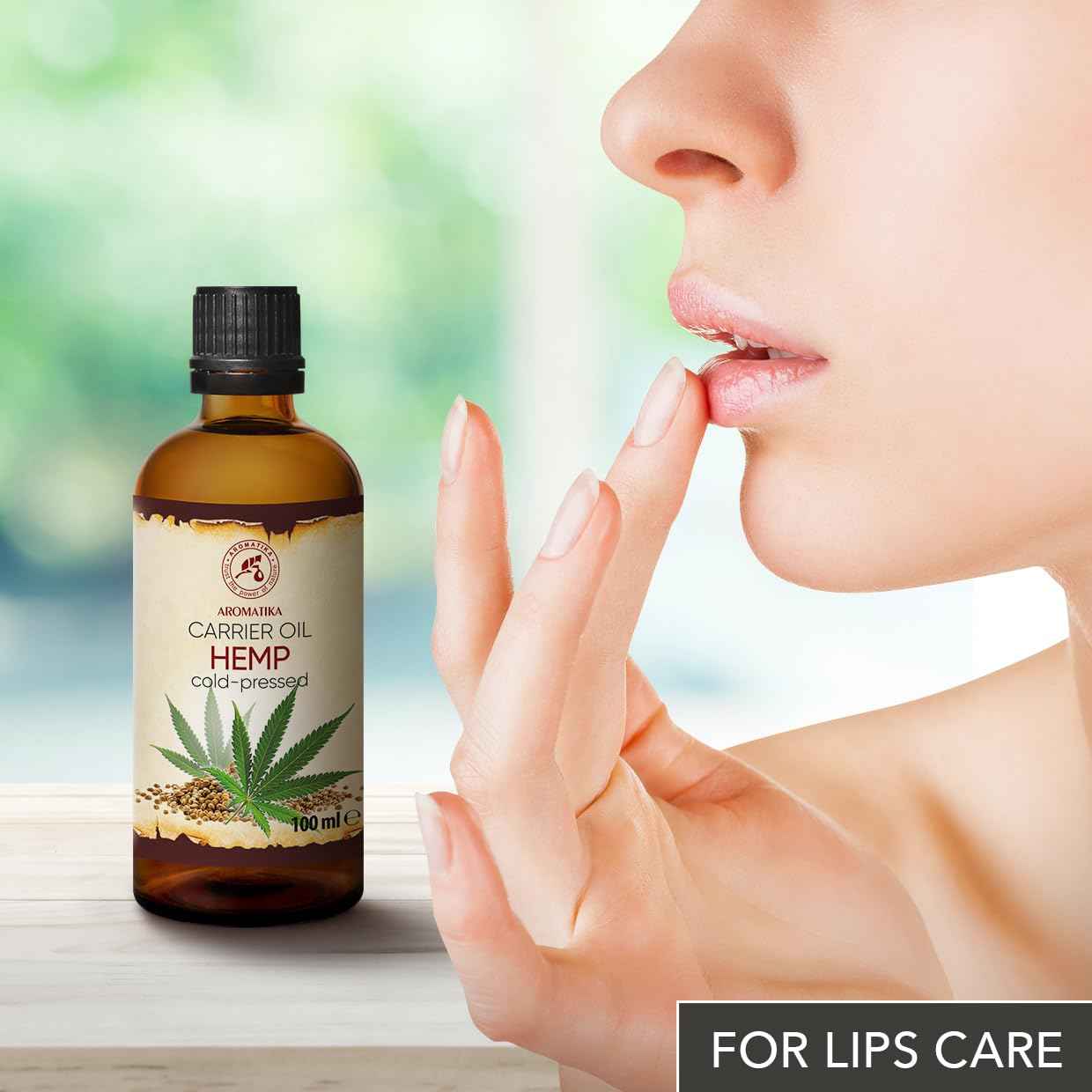 Hemp Oil 3.4 Fl Oz - Pure & Natural - Cold Pressed Hemp Seed Oil - Unrefined Carrier Oil for Essential Oils - for Skin - Nails - Lips - Hair - Face & Body Care