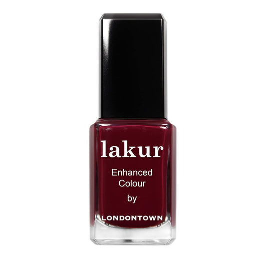 LONDONTOWN Lakur Nail Polish – Red, Guarded Jewel, 0.4 Fl Oz, Long-Lasting, Streak-Free, Chip-Resistant | 21+ Free Non-Toxic Vegan Nail Color, Strengthens & Hydrates Nails