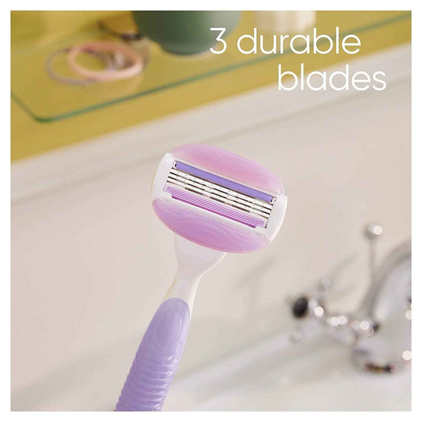 Gillette Venus ComfortGlide Freesia Women's Razor - 1 handle + 2 refills (Pack of 2)