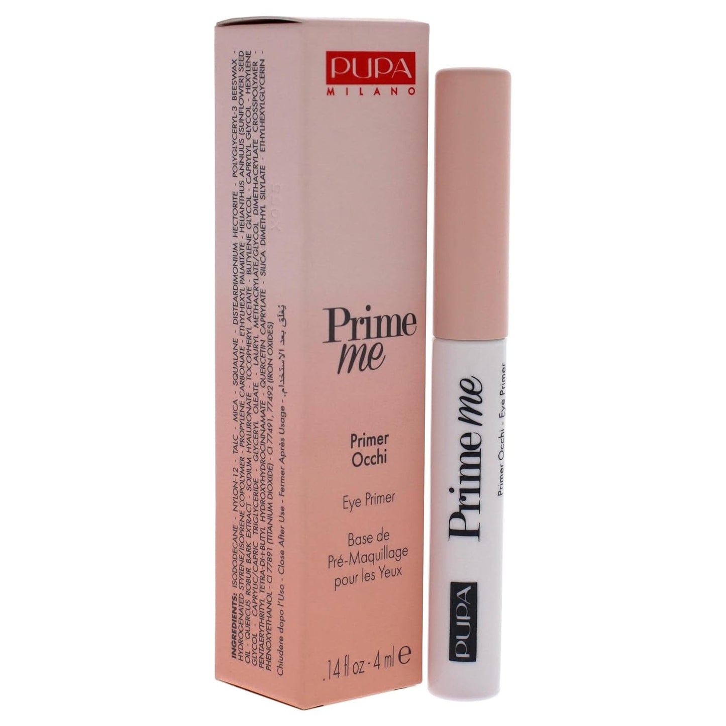 Pupa Milano Eye Primer - Long-Lasting Eyeshadow Base for Even Skin Tone | Lightweight Texture - 001 Nude - 0.14 Oz