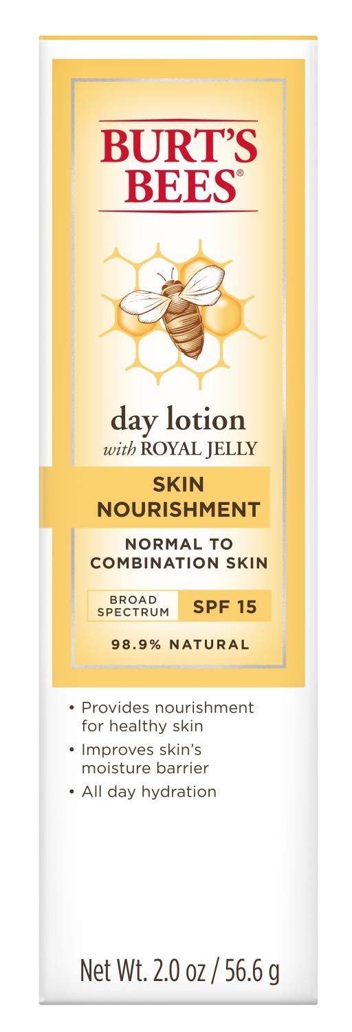 Burt's Bees Nourishment Day Lotion - SPF 15 for Normal to Combination Skin | 2 Fl Oz, Natural Formula