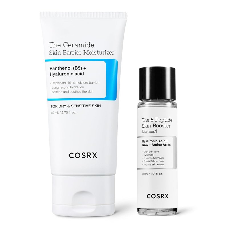 COSRX Skin Barrier Elevate Set - Ceramide Moisturizer & Peptide Booster Serum | 2.7 fl. oz + 1 fl. oz