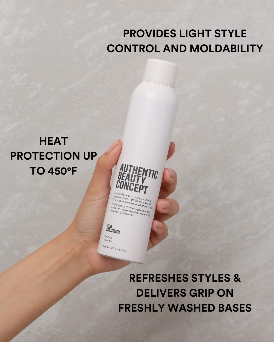 Authentic Beauty Concept Dry Shampoo - Refreshing Formula for All Hair Types | Vegan & Sulfate-Free