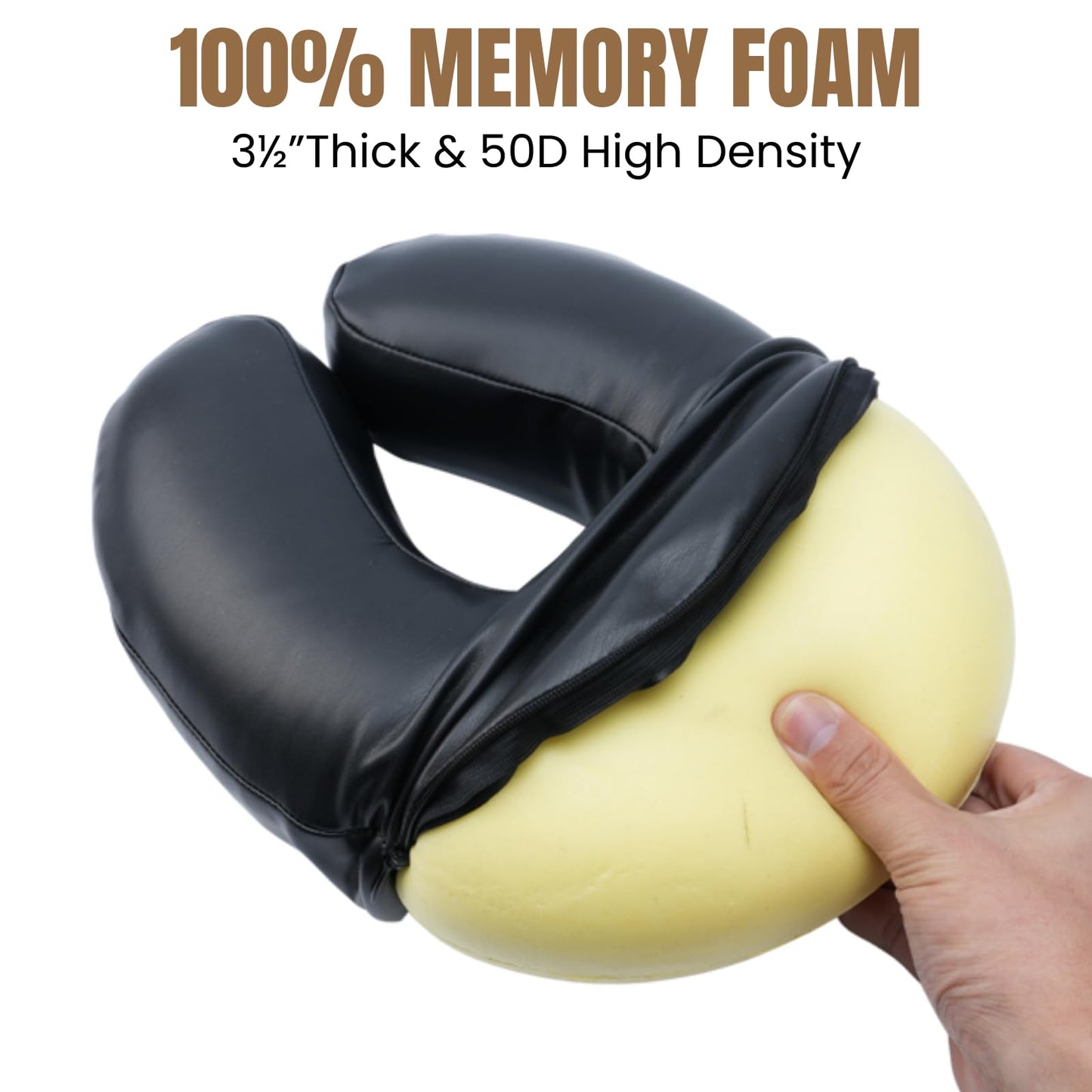 Massage Face Cradle with Cushion Massage Table Headrest, Fit Most Massage Table, Memory Foam, Adjustable (Aluminum Frame)