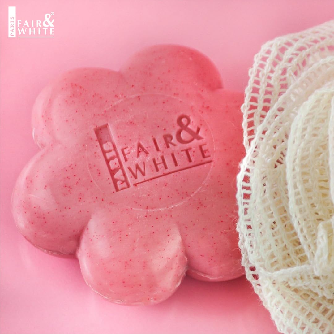 Fair & White So White Skin Brightening Soap - Exfoliating 200g Bar | Reduces Blemishes on Body & Underarms