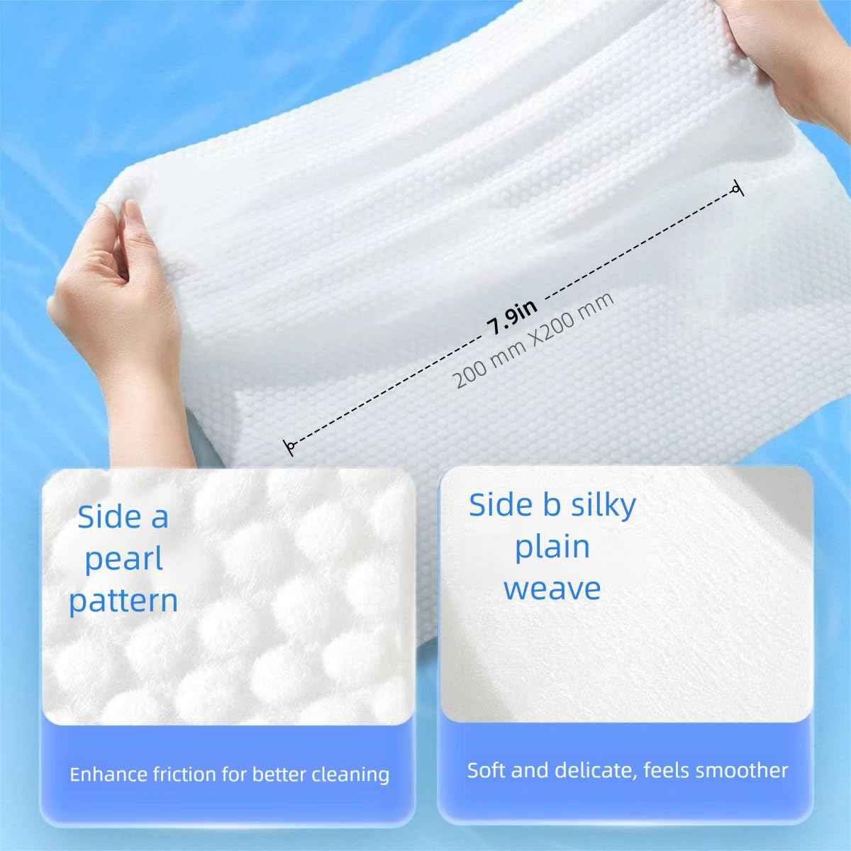 Face towels roll。Hanging face towel disposable，Disposable face towels, MIXUISEE cotton face cloths，super thick 150% face wipes, Suitable for makeup removal and cleansing (Thickened 140 PCS)