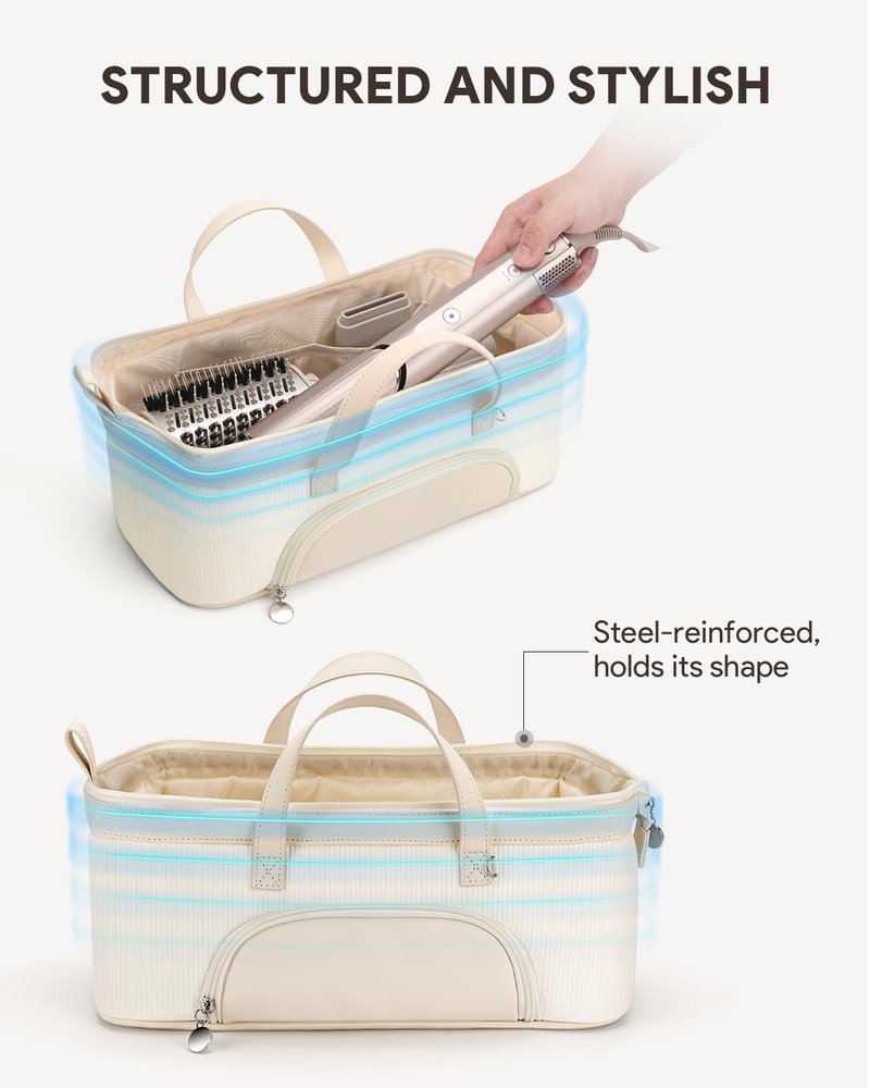 Lotour Hair Tools Travel Case Bag for Shark HD430 FlexStyle/Dyson Airwrap Hair Dryer, Portable Travel Storage Organizer for Hair Attachments Waterproof