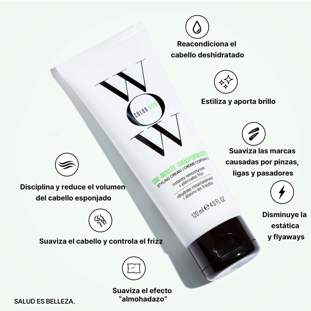 COLOR WOW One Minute Transformation, Nourishing Styling Cream for Instant Frizz Control and Smoother Hair