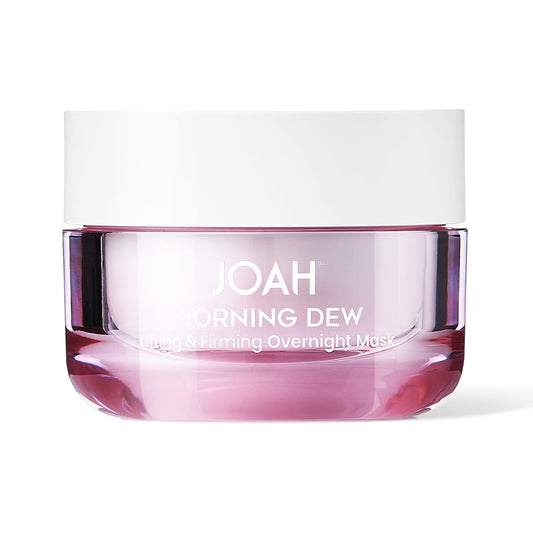 JOAH Facial Mask, Morning Dew Lifting and Firming Overnight Face Mask with Collagen & Rose Extract, Korean Skin Care, Firmer & Younger Looking Skin, Black
