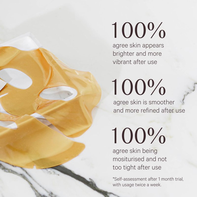 MZ SKIN Hydra-Lift Gold Face Mask Pack of 1 - Niacinamide-Enhanced Hydrogel Treatment for Brightening Radiance, Restoring & Firmness, With Gold Nano Particles, Hyaluronic Acid, Vitamin C & Collagen