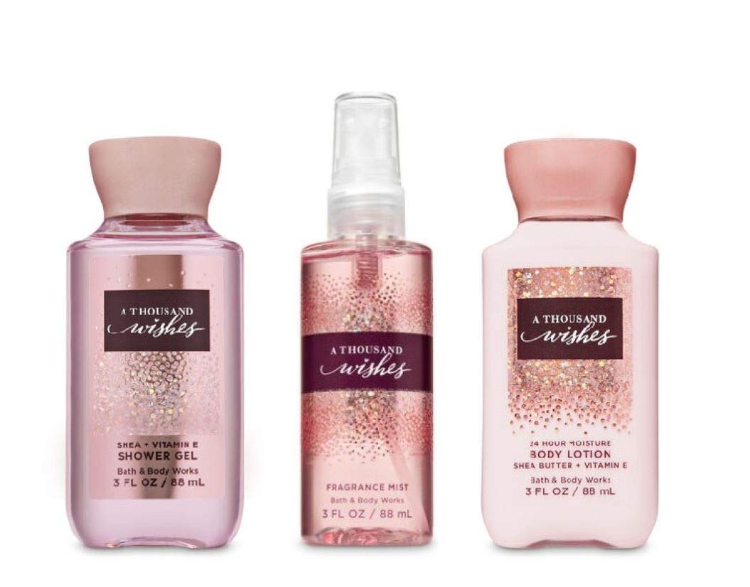 A Thousand Wishes – 2019 - Shower Gel - Fine Fragrance Mist & Body Lotion - Travel Size Set w/Gift Bag