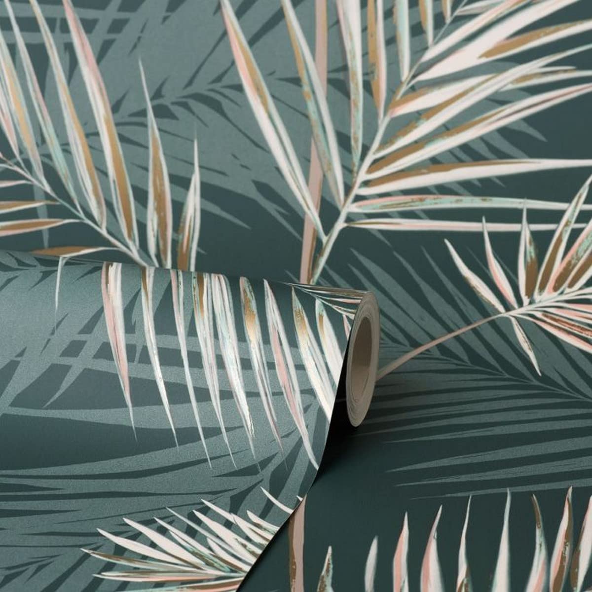 Fine Decor South Beach Blush Fronds Wallpaper