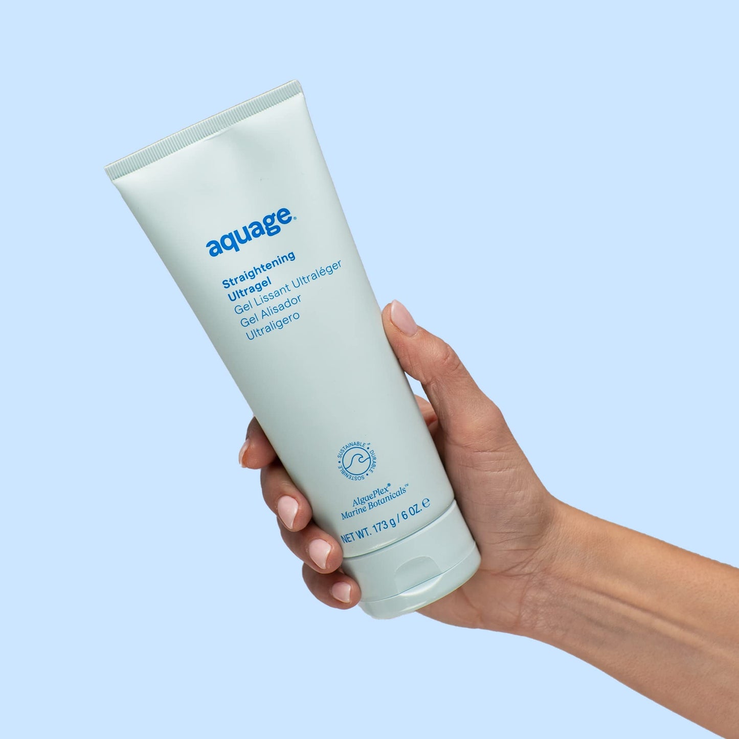 Aquage Straightening Hair Gel - Lightweight Styling Gel with AlgaePlex Marine Botanicals & Silicones for Anti Frizz Control, Heat Styling Slip & Humidity Resistance (10 oz)
