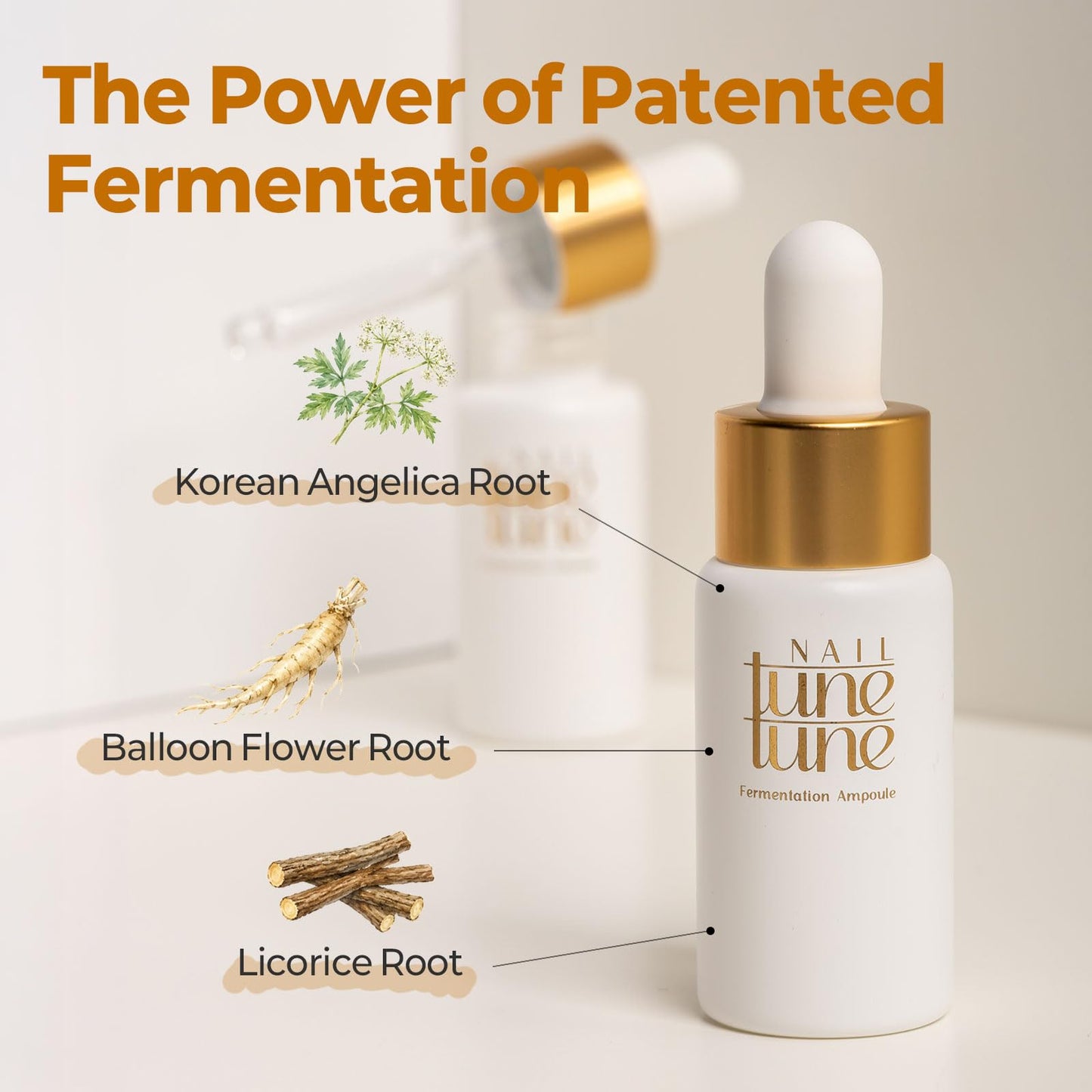 TuneTune Korean Made Fermented Nail Ampoule 15ml | Hydrating Cuticle & Nail Care Ampoule | Lightweight Nail Oil for Dry Cuticles & Brittle Nails | Fast-Absorbing Korean Nail Care Treatment