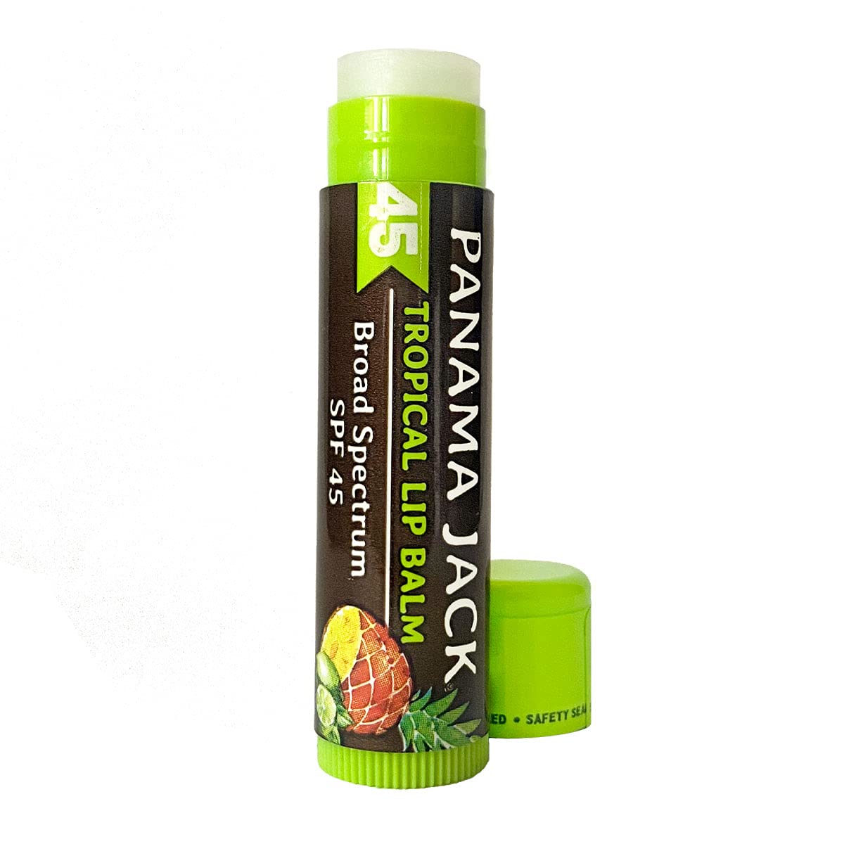 Panama Jack Sunscreen Lip Balm - SPF 45 Broad Spectrum UVA-UVB Protection | Soothes Dry, Chapped Lips, Tropical, 2-Pack