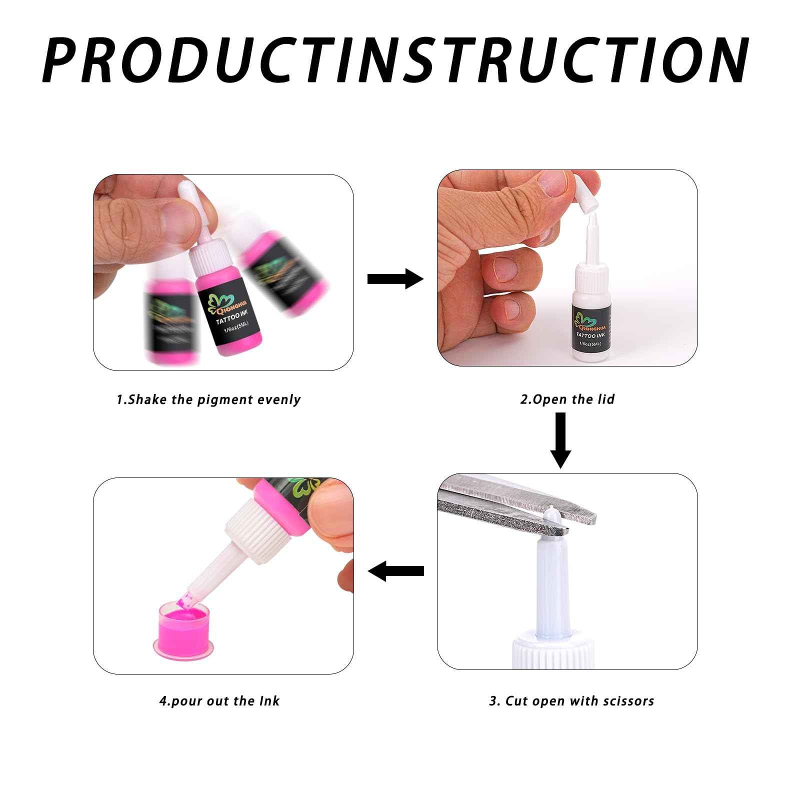 Ink Set 1/6 oz (5ml) Supply Ink 20 Colors Pigment Kit Ink