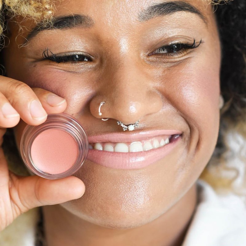 Ere Perez - Natural Carrot Color Pot | For Lips + Cheeks | Buildable, Blendable, Creamy, Vibrant, Satin Finish | Cacao Butter, Avocado + Castor Seed Oil | Vegan, Cruelty-Free, Clean Beauty (Harmony)