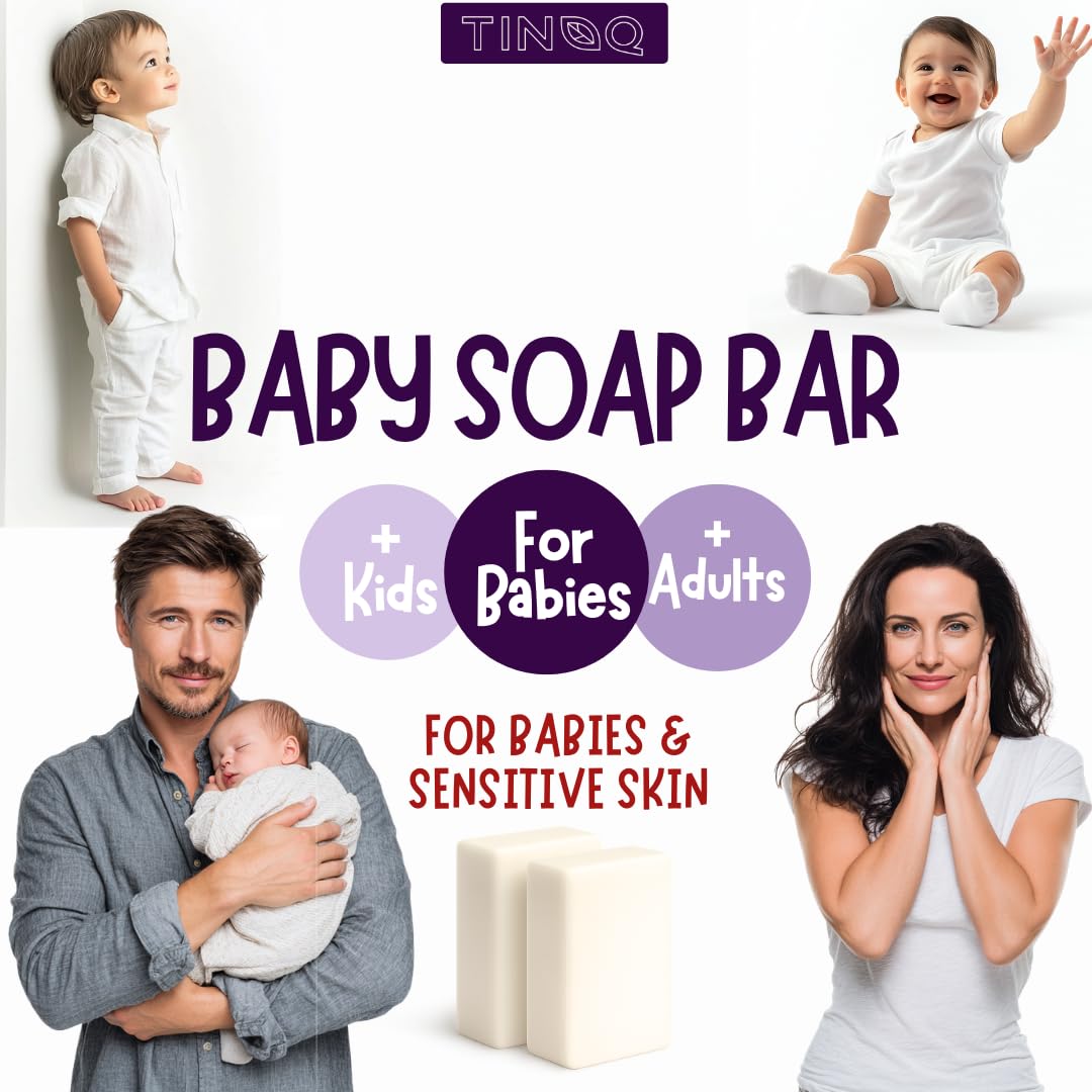 Natural Baby Soap Bar for Sensitive Skin - Organic Lavender | Vegan, 2 Bars