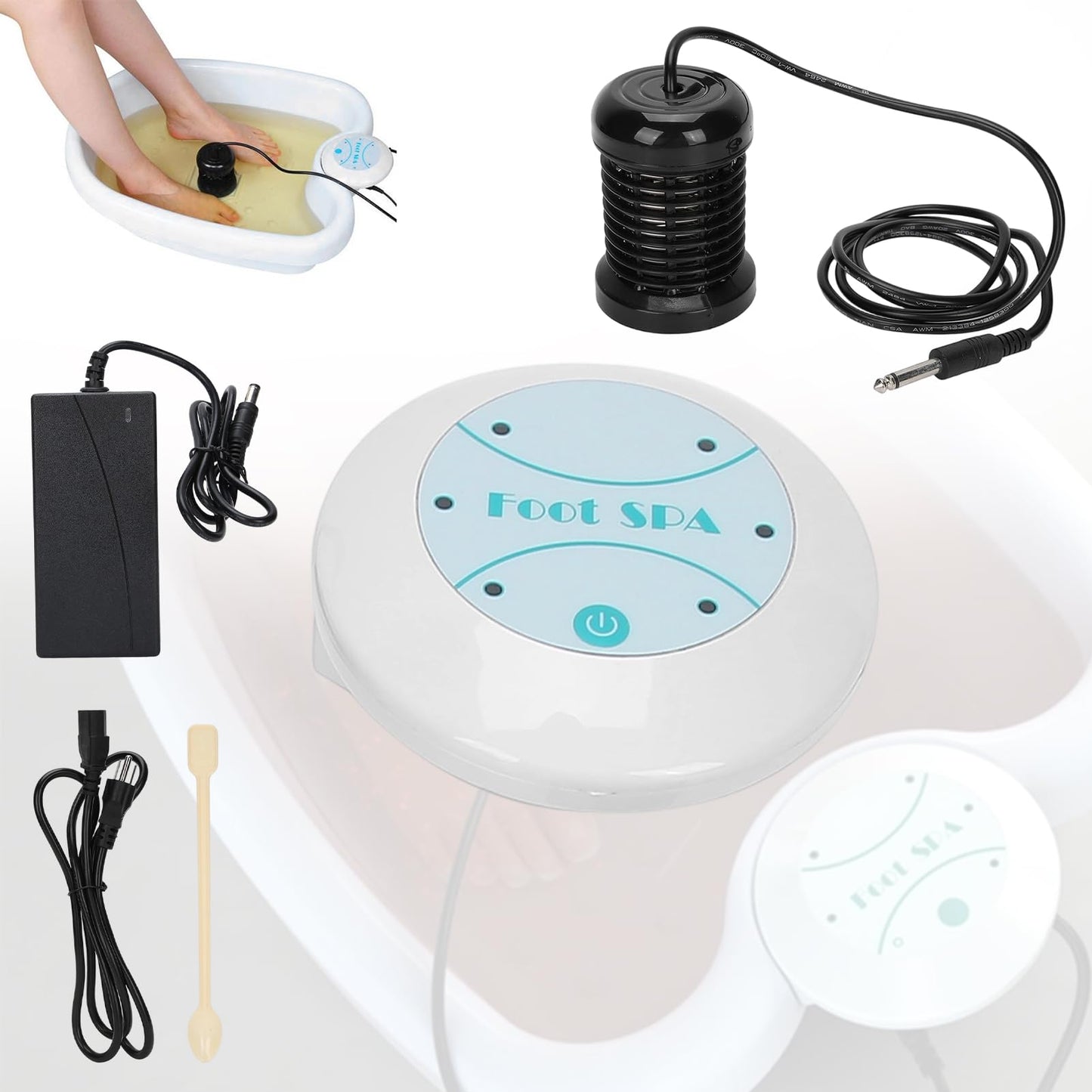 Pilipane Foot Bath Machine, Portable Foot Bath Machine, Foot Cleanse Foot Spa Machine for Home Use Spa Club Salon Travel
