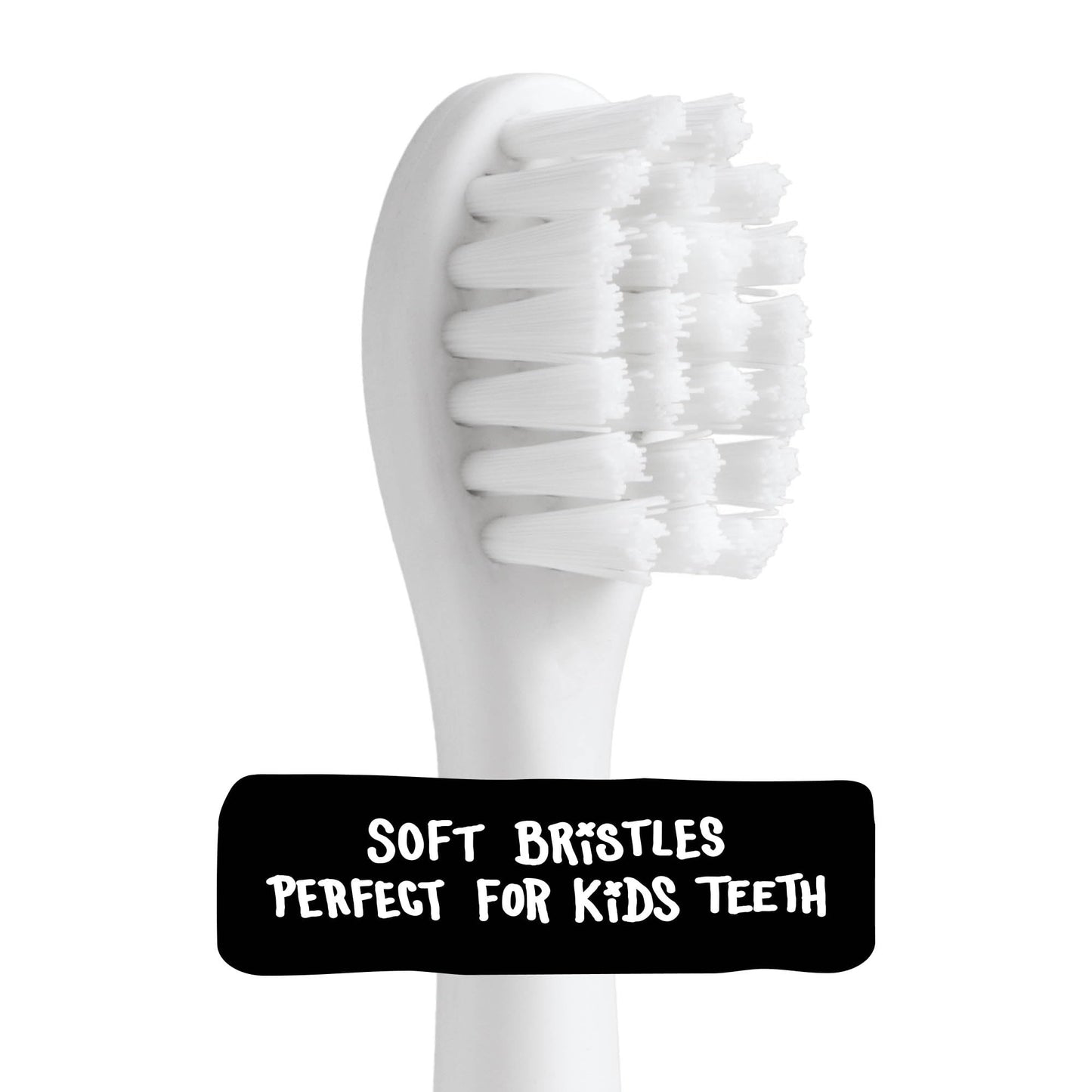 Made By Dentists Kids Electric Toothbrush Replacement Heads – 6 Heads (2x3) - Soft Bristles Brush Head for Gentle Care, 18 Months Supply