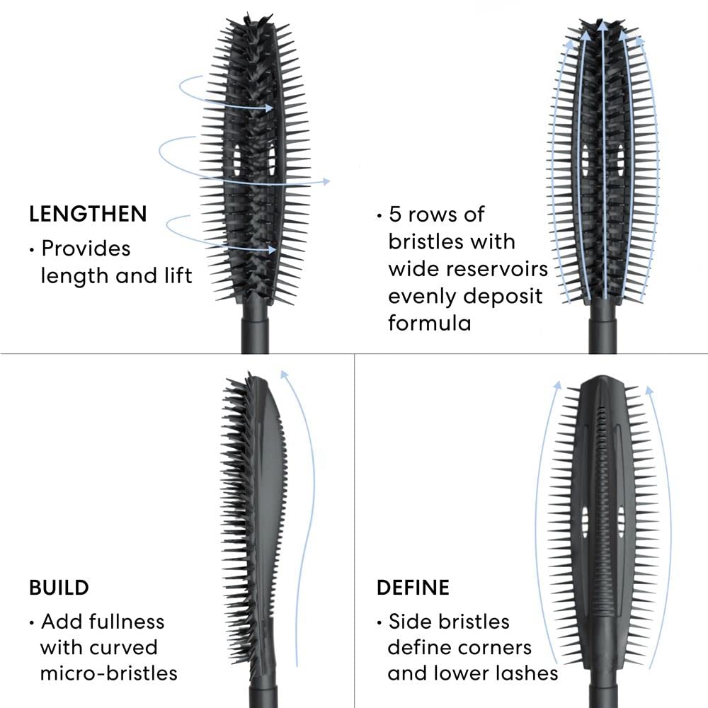 bareMinerals Strength & Length Serum-Infused Black Mascara, Full Size, Vegan, Cruelty-Free & Dermatologist-Tested