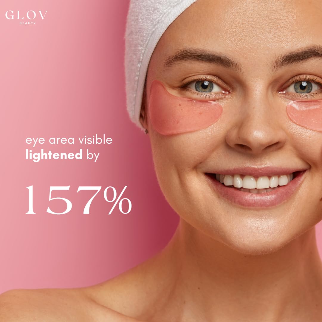 Glov Beauty Under Eye Gels - Intense Hydrating Eye Mask with Hyaluronic Acid & Collagen | 30 Pairs for Dark Circles & Puffiness