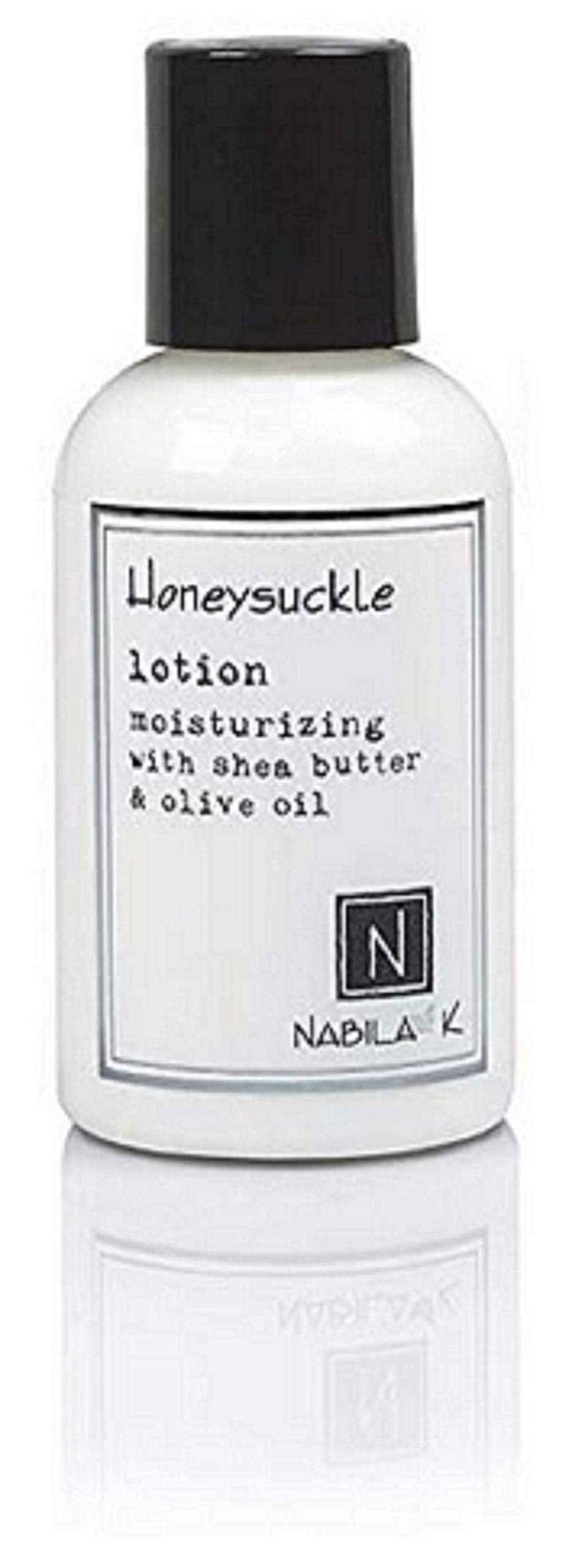 Nabila K Honeysuckle Body Lotion - Moisturizer for Body, Hands and Feet - Aloe Vera & Water Based - Shea Butter & Olive Oil - Naturally Scented - 8 oz