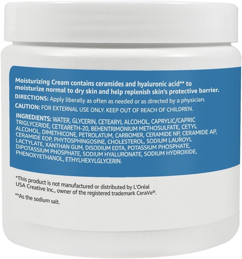 Moisturizing Cream for Face & Body - Fragrance-Free, Hydrating with Ceramides | 16 Oz
