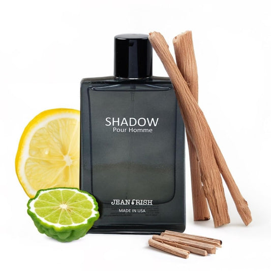 Jean Rish Shadow Pour Homme Perfume for Men Eau De Toilette, Long-Lasting Luxury Fragrance, Made In USA - Lemon, Lavender, Cedar, Musk Scent - 100ml / 3.4 oz