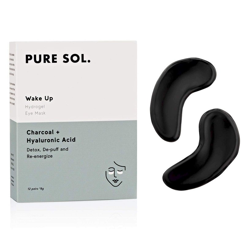 pureSOL Charcoal Under Eye Patches – Charcoal Eye Patches For Adults – 12 Pairs Hydrogel Under Eyes Mask To Remove Dark Circles And Under Eye Treatment For Women – Anti Wrinkle Eye Masks