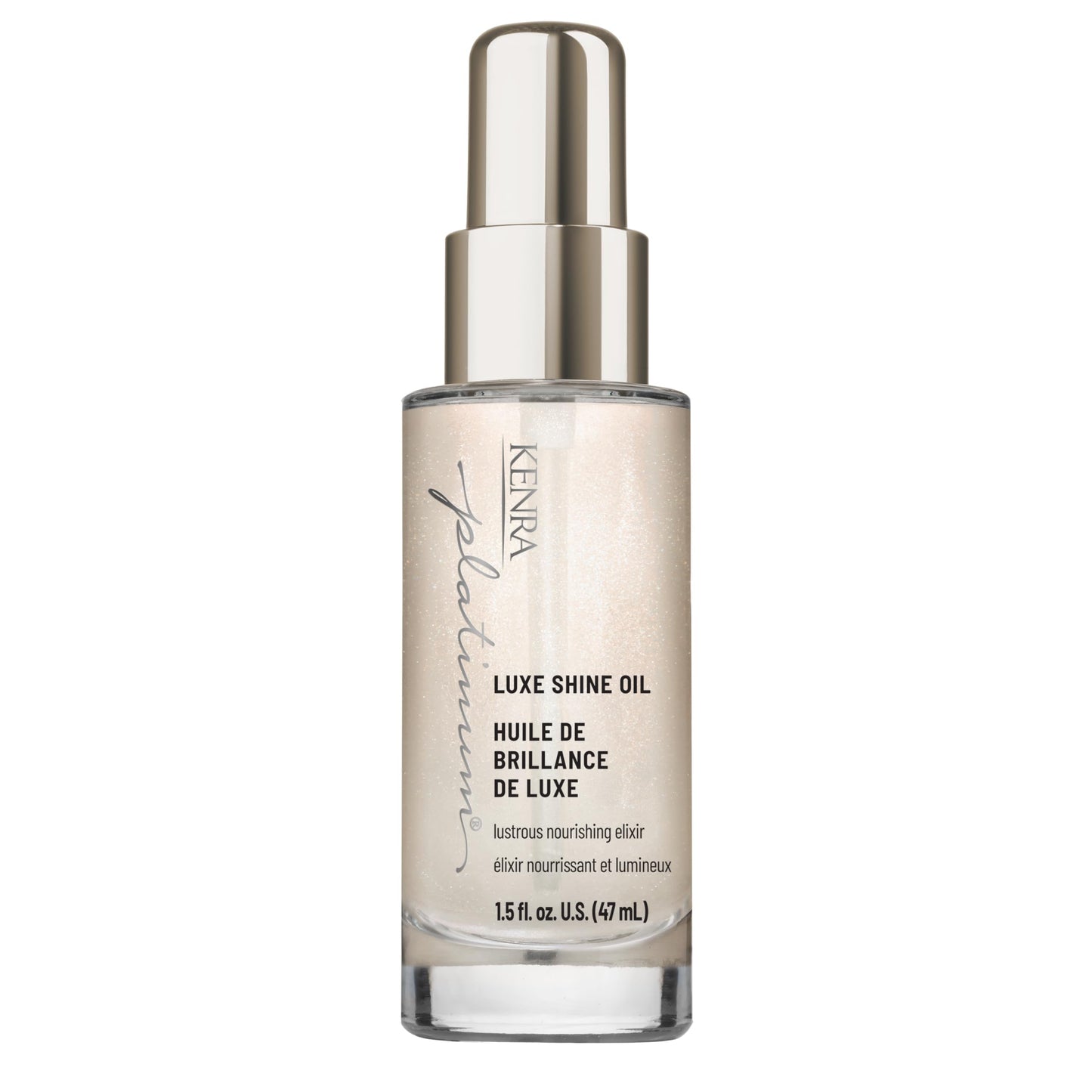 Kenra Platinum Luxe Shine Oil | Strengthens, Softens & Smooths Hair | Thermal Protection Up To 450F | Humidity Protection | Controls Frizz | 1.5 fl. Oz