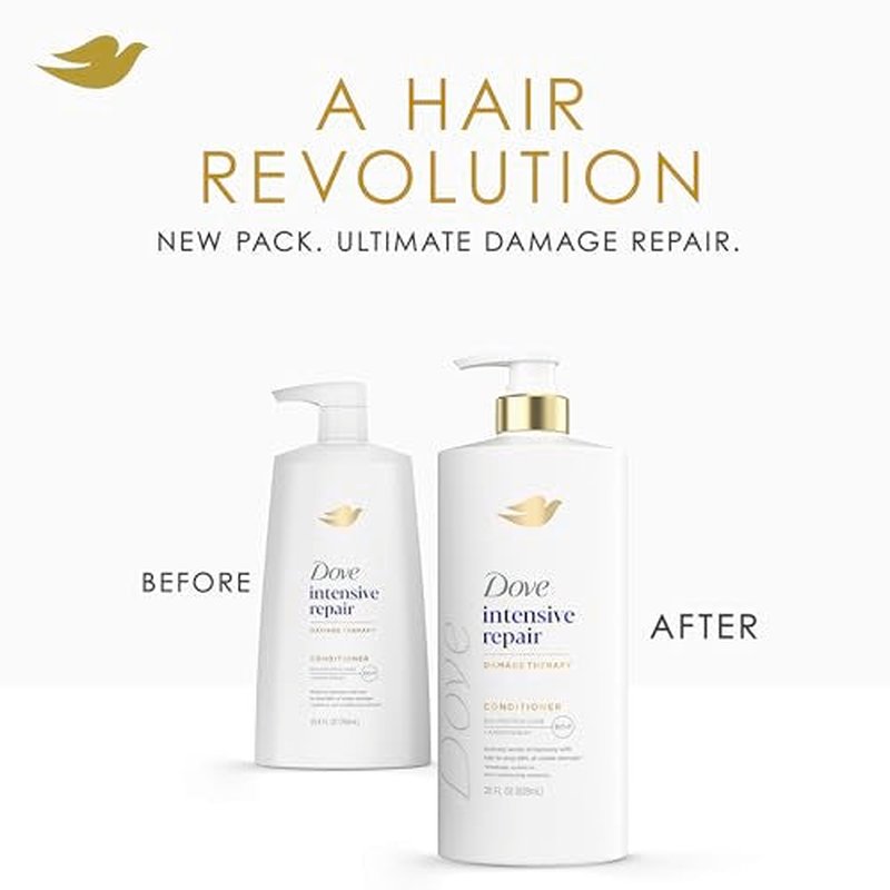 Dove Conditioner 4 Pack Intensive Repair for Damaged Hair with Bio-Protein Care Technology and Amino Serum 28 Fl Oz